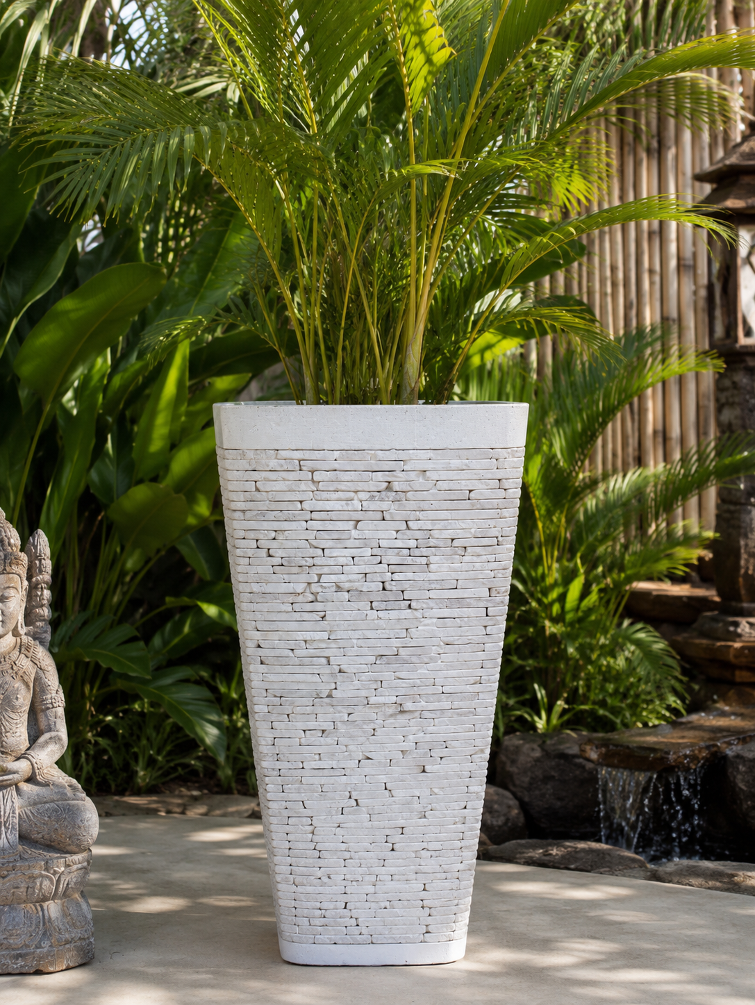 Medium Stack stone Square Cream Pot 50cm