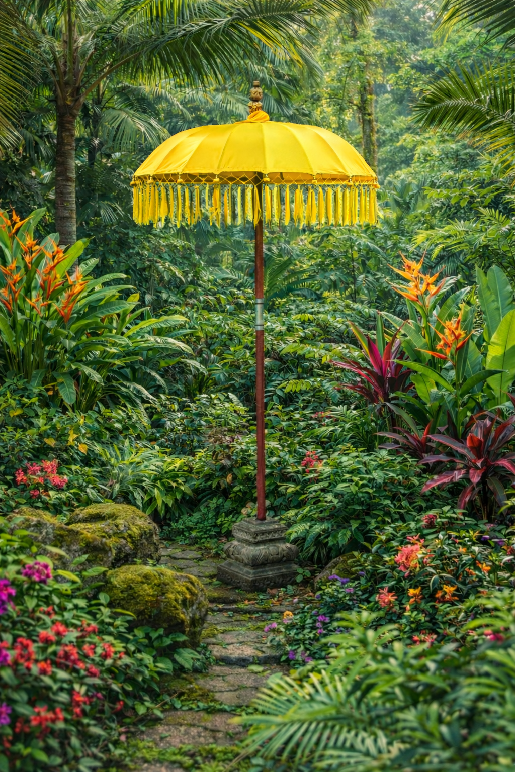 Balinese 1 meter umbrella - Yellow