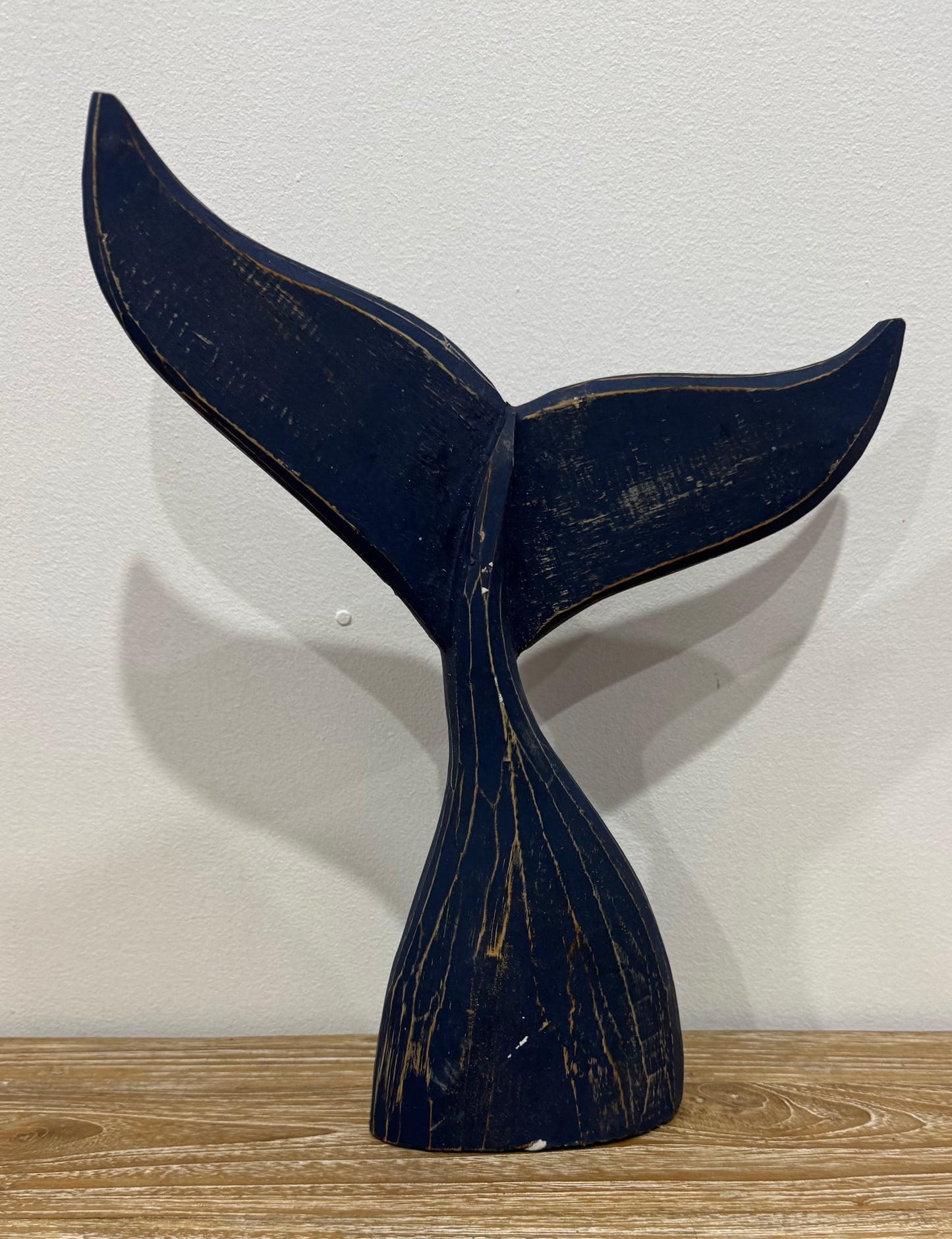 Hand Crafted Whale Tails Set of 3 - Navy