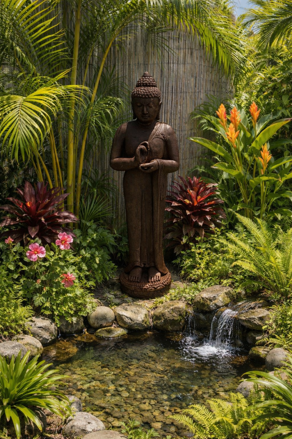 Standing Buddha Dark Brown