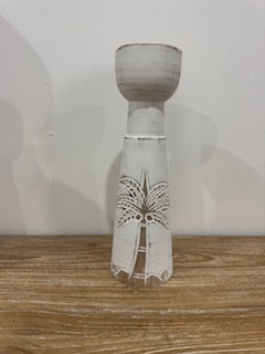 Set of 3 Palm Candle Holders