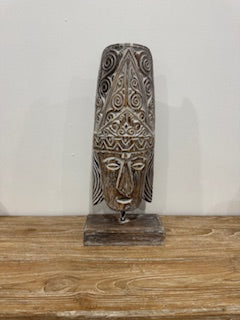 Hand Crafted Primitive Mask - Brown