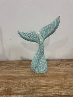 Hand Crafted Whale Tails Set of 3 - Turquiose