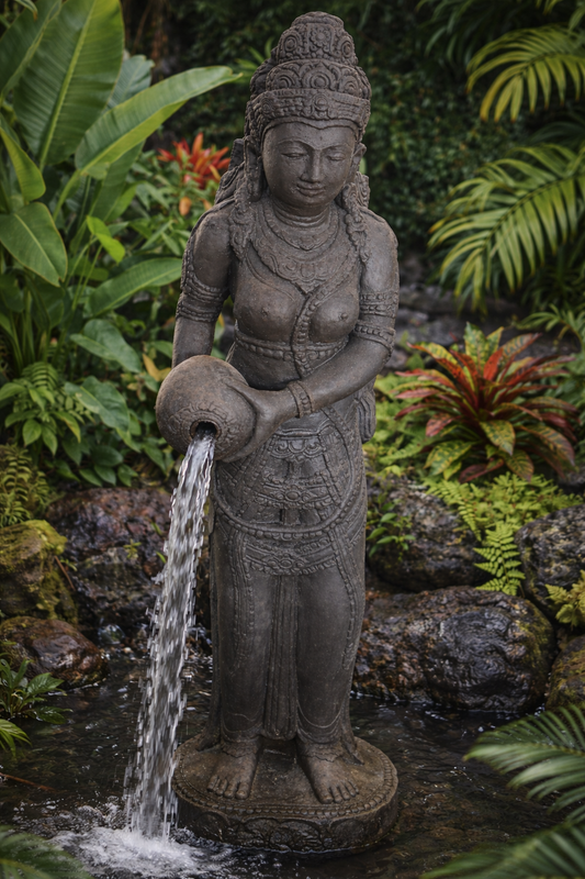 Lady Tara 1.2 meter Dark Brown Statue