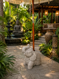 Elephant Balinese Umbrella Stand Light Grey