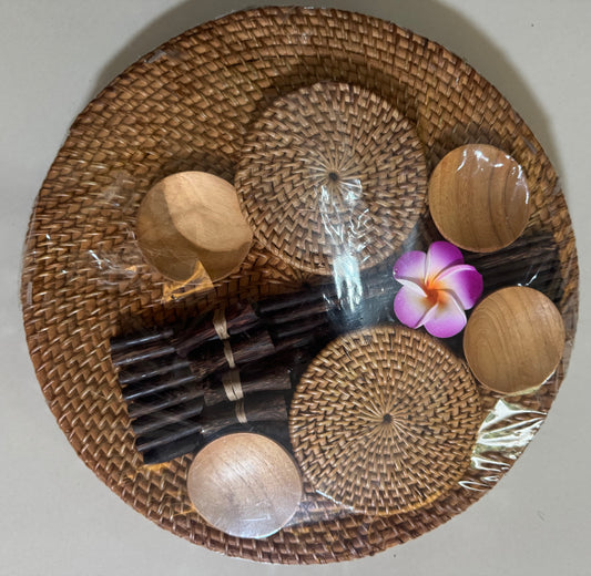 Handmade Balinese Rattan Placemat Sets