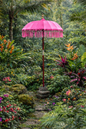 Balinese 1 meter umbrella - Pink