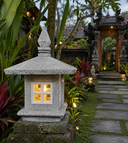 Grey Bali Lamp