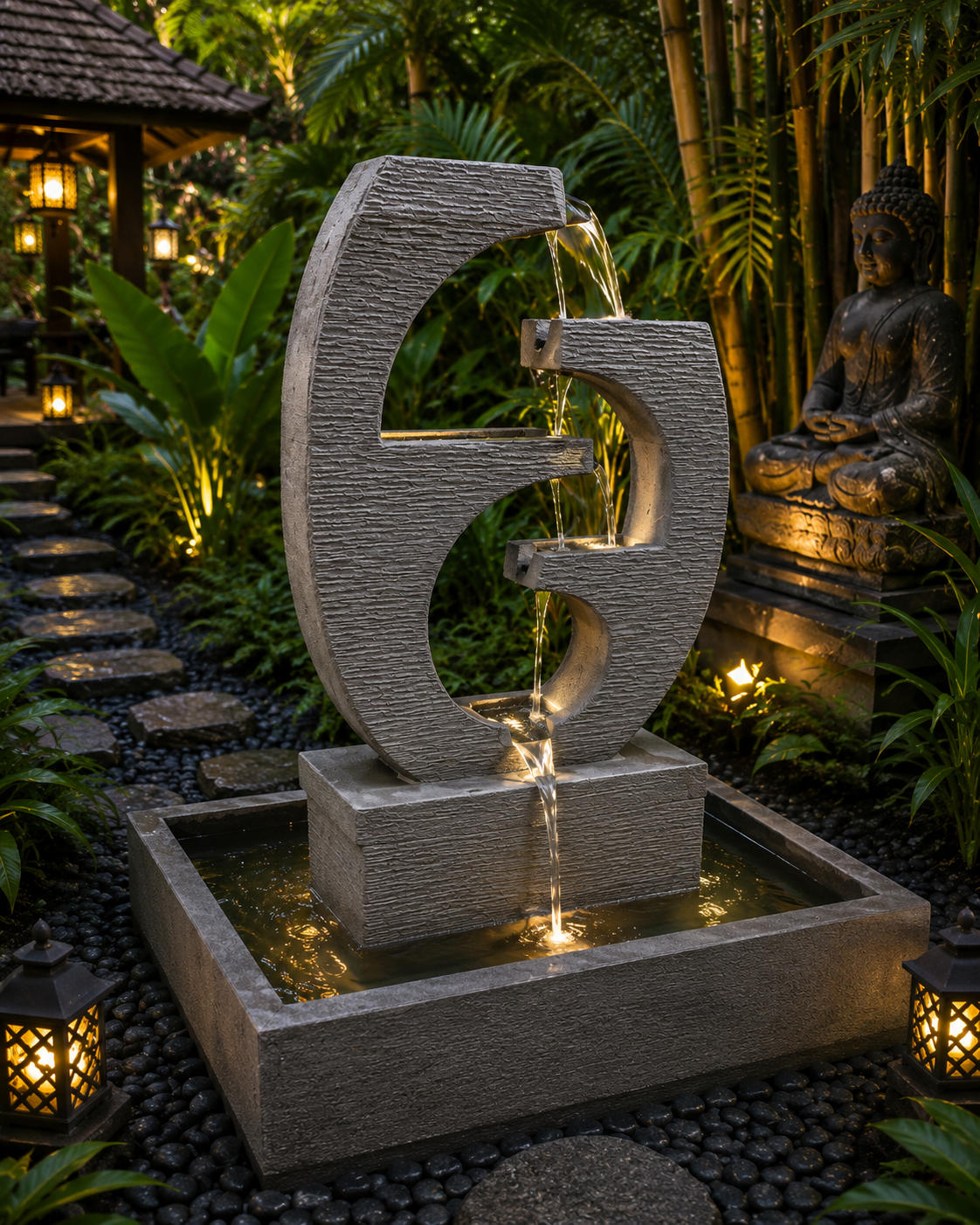 Infinity Flow Water Feature Grey
