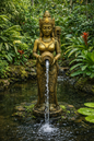 Dewi Jug Lady 70cm Gold & Gold