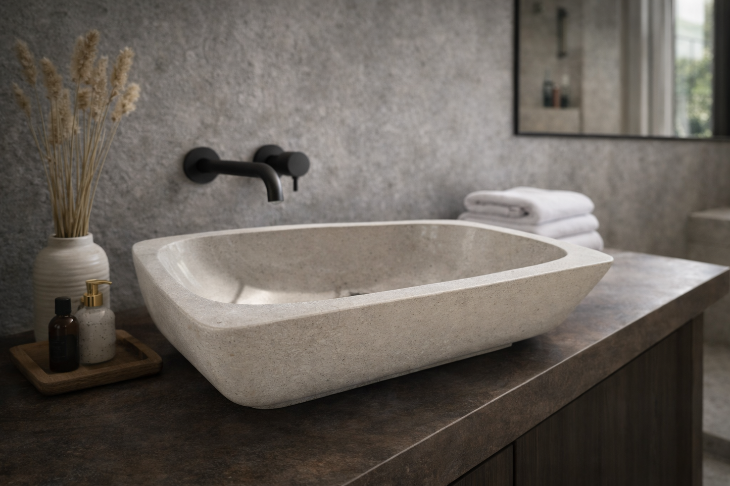 Terrazzo Basin 50cm rectangle