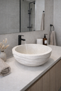 Terrazzo Basin 45cm Ripple Pattern