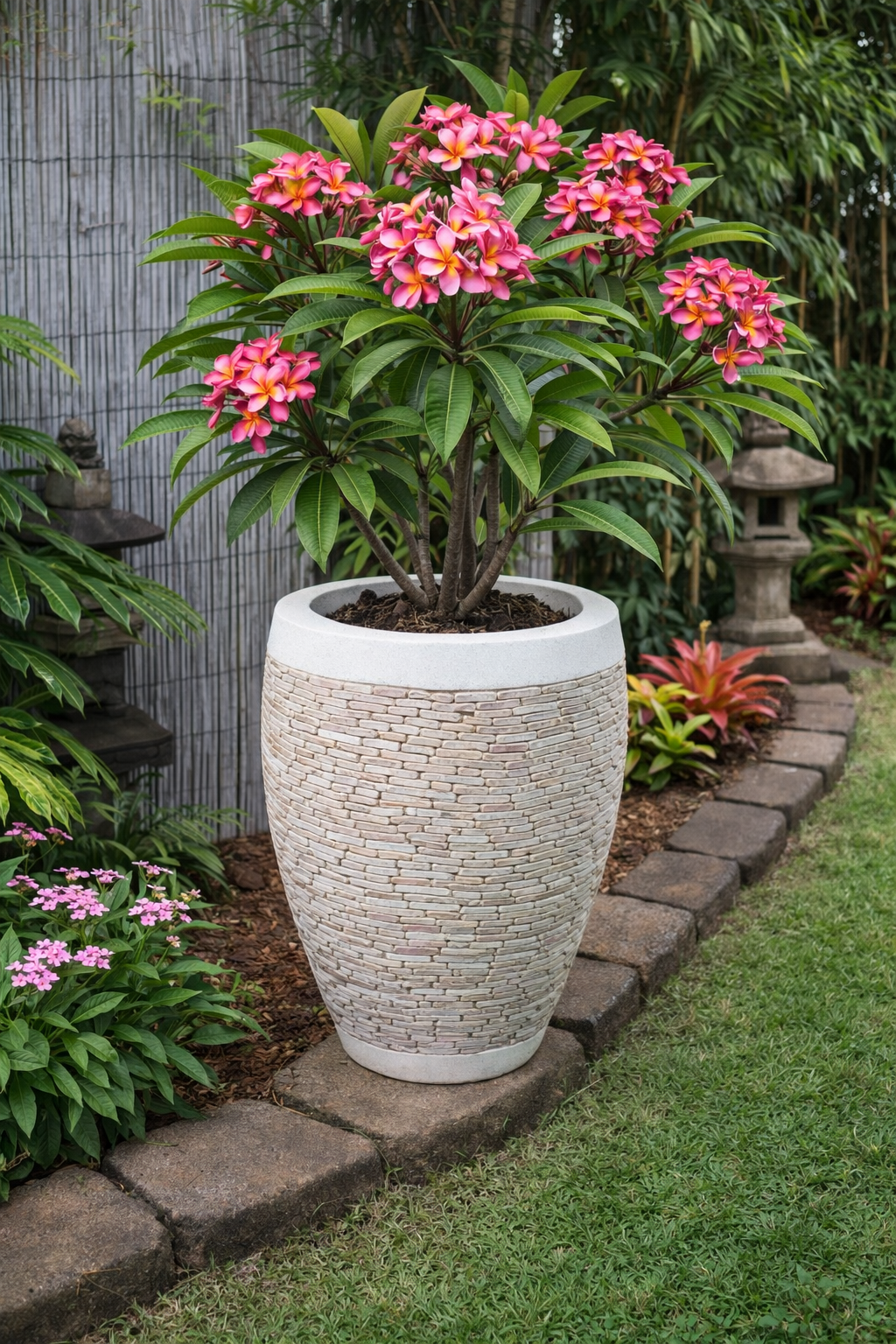 Large Stack stone Round Pot 60cm