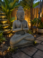 Sitting Buddha Green Stone 1 meter