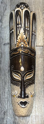 Gorgeous Hanging Timber Hand Carved Painted Face Mask