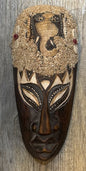 Gorgeous Hanging Timber Hand Carved Painted Face Mask