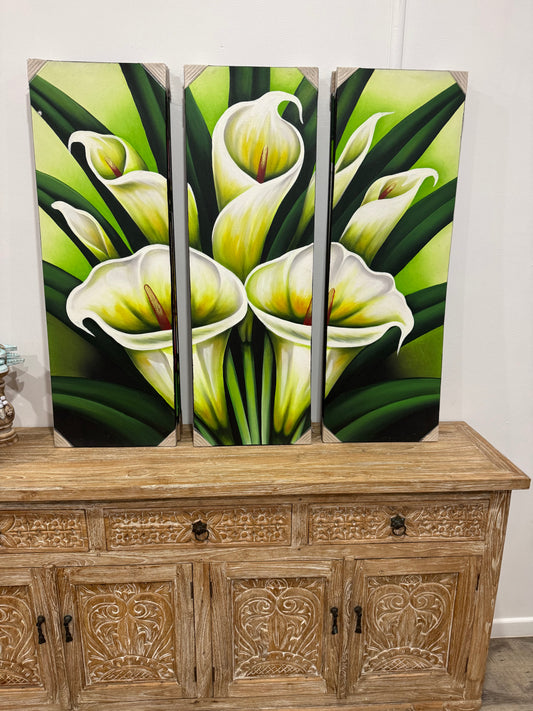 3 Pieces Lily Canvas Painting