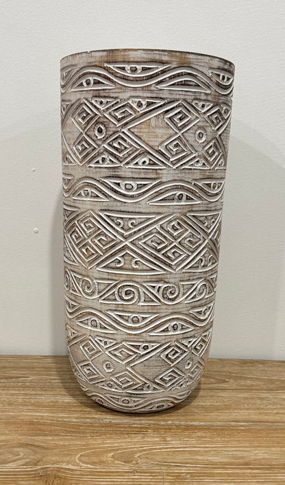 Whitewash Timber Pots Set of 3