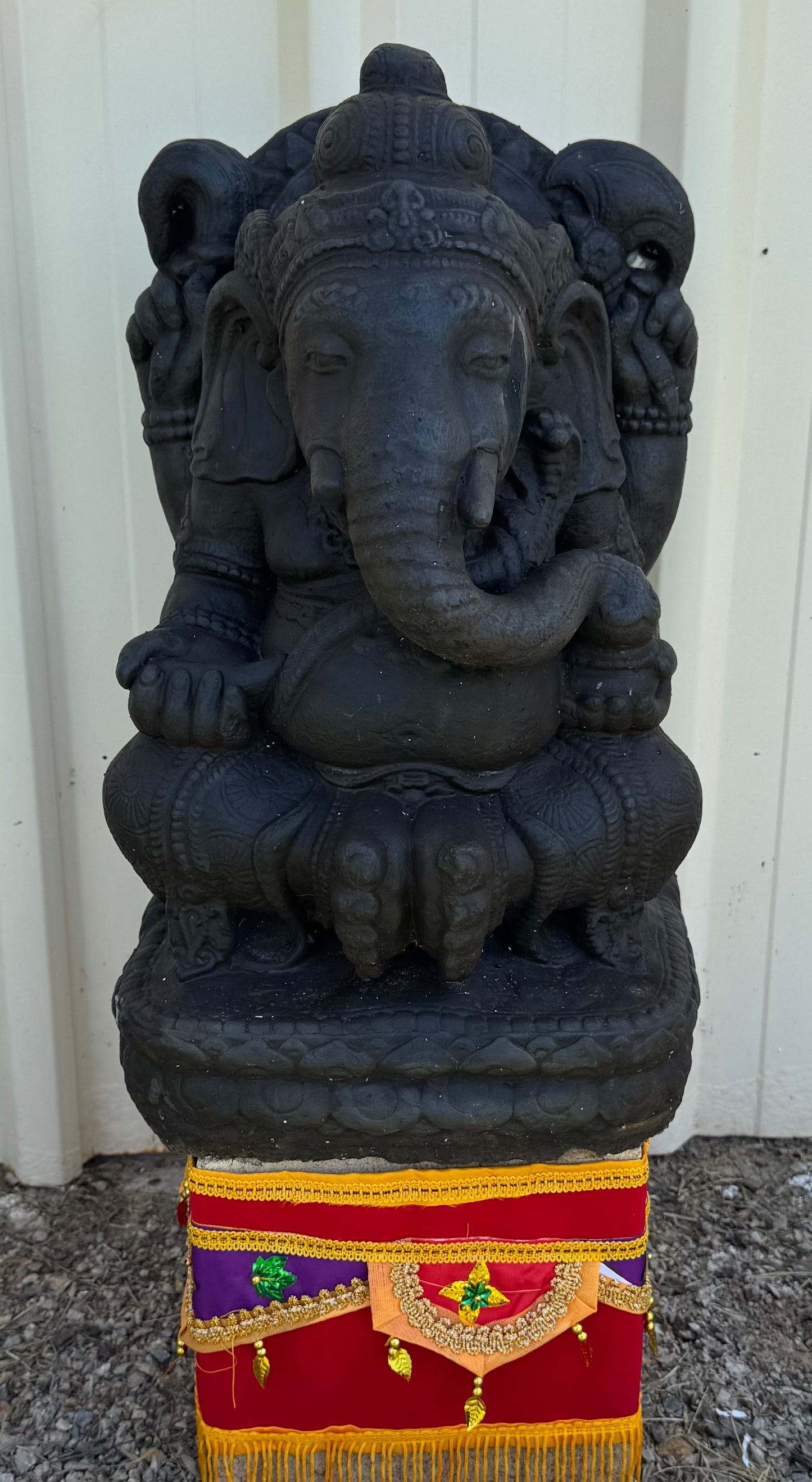 45cm Ganesh Elephant Dark Brown