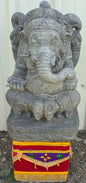 45cm Ganesh Elephant Antique Grey