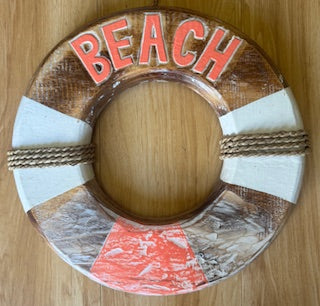 Hanging Peach Beach Life Ring