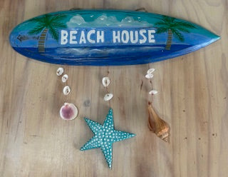 Hanging Beach House Sign - Turquoise