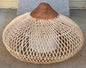 Rattan Bamboo Lamp Shades with timber top