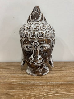 Hand Crafted Standing Budha Head