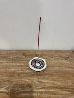 Round Mosaic incense sticks holder