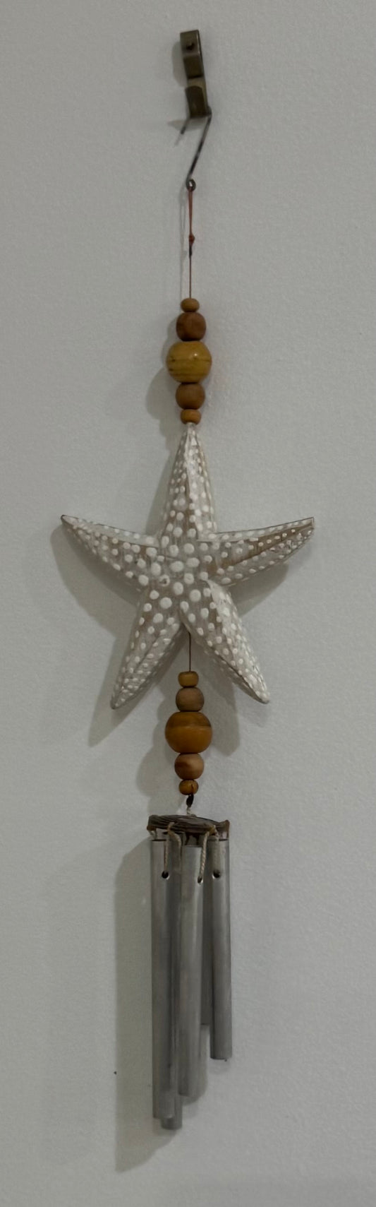 Hanging Star Fish Wind Chimes - White