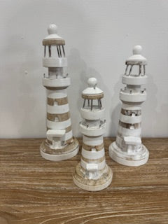 Light Houses Set of 3 - White
