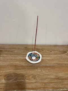 Round Mosaic incense sticks holder