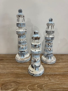 Light Houses Set of 3 - Blue