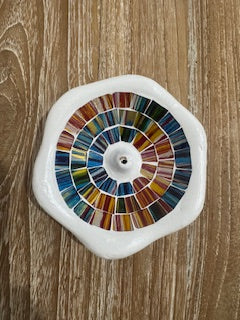 Round Mosaic incense sticks holder