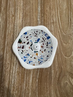 Round Mosaic incense sticks holder