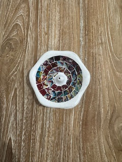 Round Mosaic incense sticks holder
